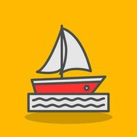 Catamaran Vector Icon Design