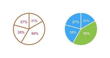 icono de vector de gráfico circular