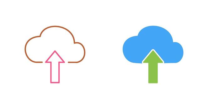 Upload to Cloud Vector Icon