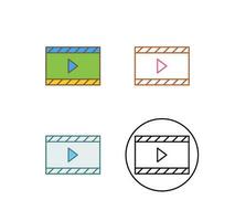 Unique Video and Animation Vector Icon