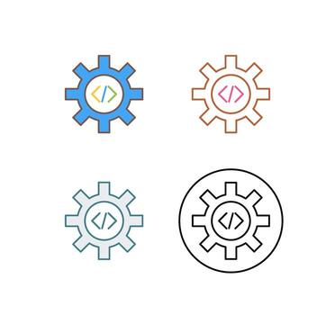 Unique Code Optimization Vector Icon