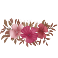 aquarelle rose fleurs illustration isolé sur transparent Contexte. png