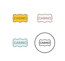 icono de vector de signo de casino