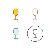 icono de vector de copa de vino