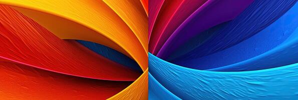 Complementary Pair Colors of 3D Abstract Background. . photo