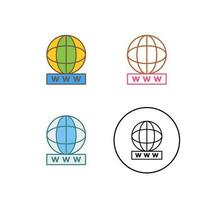 Unique World Wide Web Vector Icon