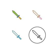 Unique Sword Vector Icon