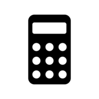 Calculator design for web or mobile app png