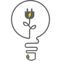 green energy saving light bulb, Green energy set, power plug png