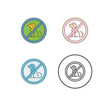 No Pets Vector Icon