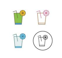 icono de vector de jugo de limón único