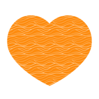 texturizado naranja corazones png