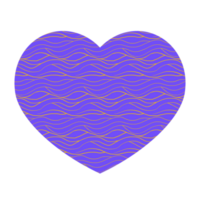 Textured Purple Hearts png