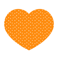 texturizado laranja corações png