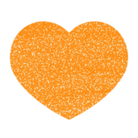 texturé Orange cœurs png