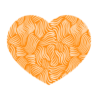 texturizado naranja corazones png