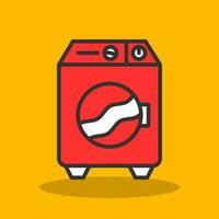 Washing machine Vector Icon Design