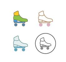 patines, vector, icono vector