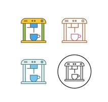 Unique Coffee Machine Vector Icon