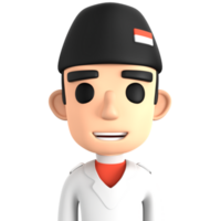 Indonesia indipendenza giorno 3d avatar ragazzi bandiera raccolta png