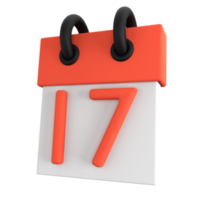 Indonesien Unabhängigkeit Tag 3d Symbol Kalender png