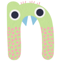 monster lägre fall alfabet n png