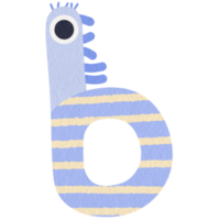 Monster- niedriger Fall Alphabet b png