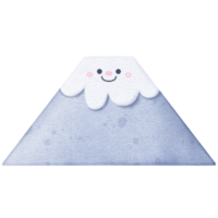 Cute snow mountain character png