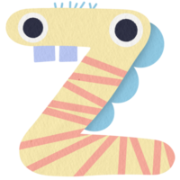 Monster- niedriger Fall Alphabet z png