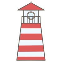Cute pastel lighthouse png