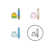 Ink and Pen Vector Icon