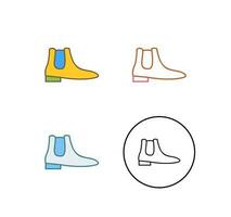 icono de vector de botas de hombre