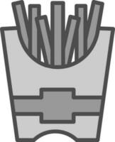 patatas fritas vector icono diseño