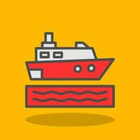 Cruise ship Vector Icon Design