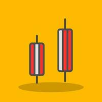 Bearish engulfing Vector Icon Design