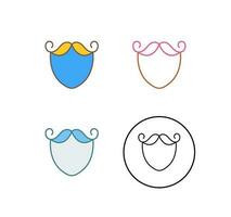 Beard and Moustache Vector Icon