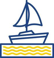 diseño de icono de vector de barco de vela