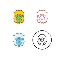 Gorilla Vector Icon