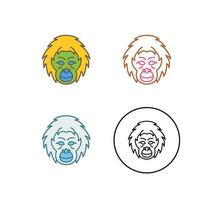 Orangutan Vector Icon