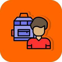 Backpacker Vector Icon Design