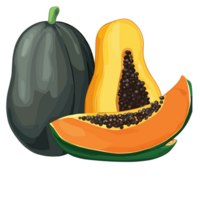 Papaya transparent background,AI Generative png