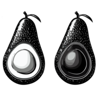 Avocado transparent Hintergrund , ai generativ png