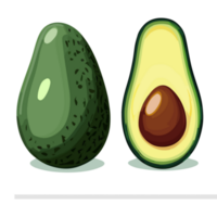 Avocado transparent Hintergrund , ai generativ png