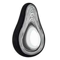 Avocado transparent background ,AI Generative png