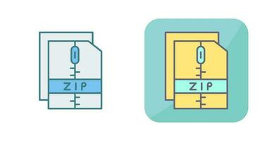 icono de vector de archivo zip