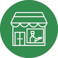 Shopkeeper Vector Icon Design