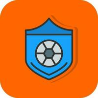 Soccer ball on a shield Vector Icon Design