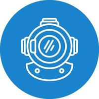 Diving helmet Vector Icon Design