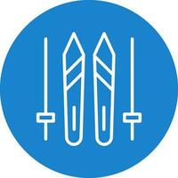 Ski sticks Vector Icon Design