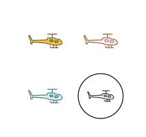 icono de vector de helicóptero